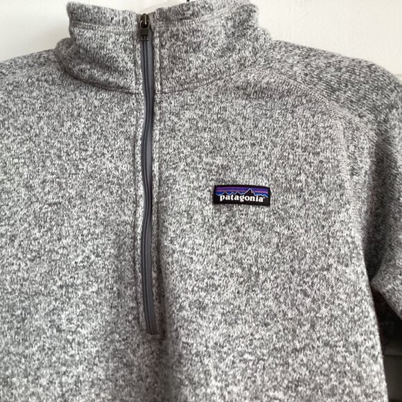 Patagonia Womens Grey Better Sweater 1/4 Zip Pullover Jacket Size L - Picture 7 of 11